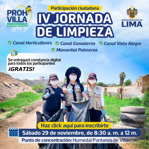 popup cuarta jornada de limpieza 29 nov